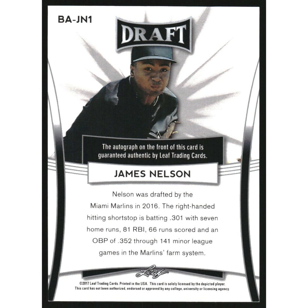 2017 Leaf Metal Draft #BAJN1 James Nelson