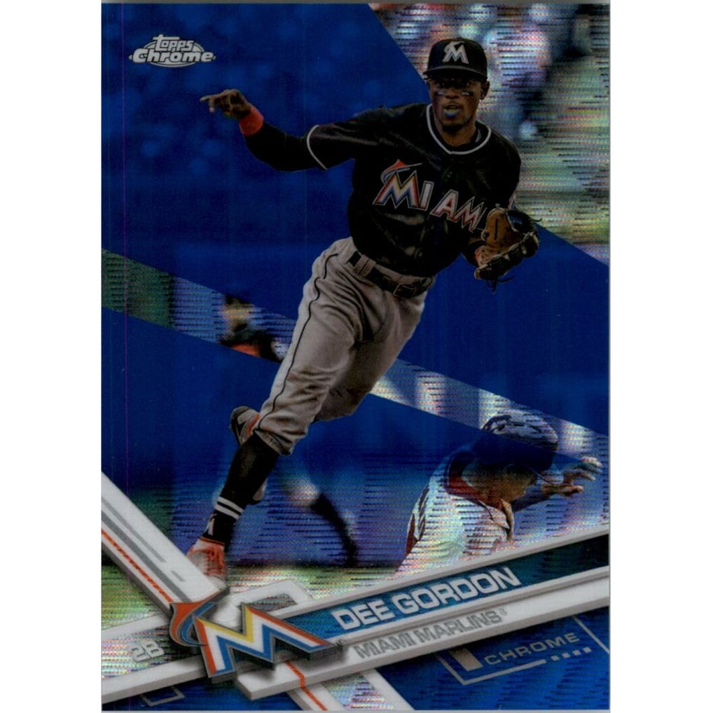2017 Topps Chrome Blue Wave Refractors #41 Dee Gordon