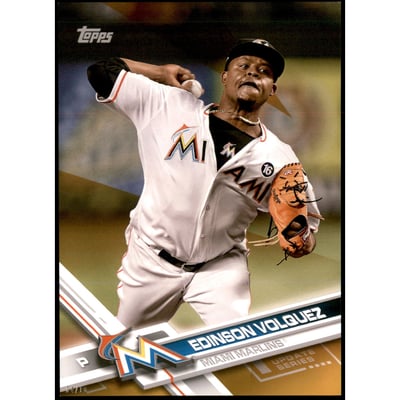 2017 Topps Update 5x7 Gold #US163 Edinson Volquez