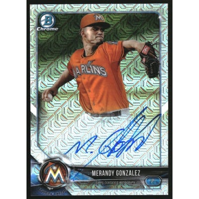 2018 Bowman Chrome Mega Box Autograph Refractors #BMAMG Merandy Gonzalez