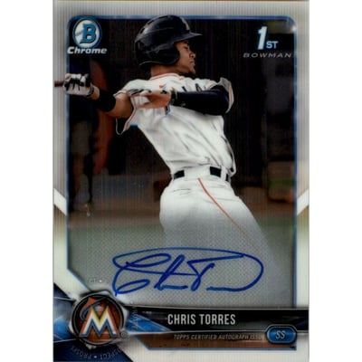 2018 Bowman Chrome Prospect Autographs #BCPACT Chris Torres