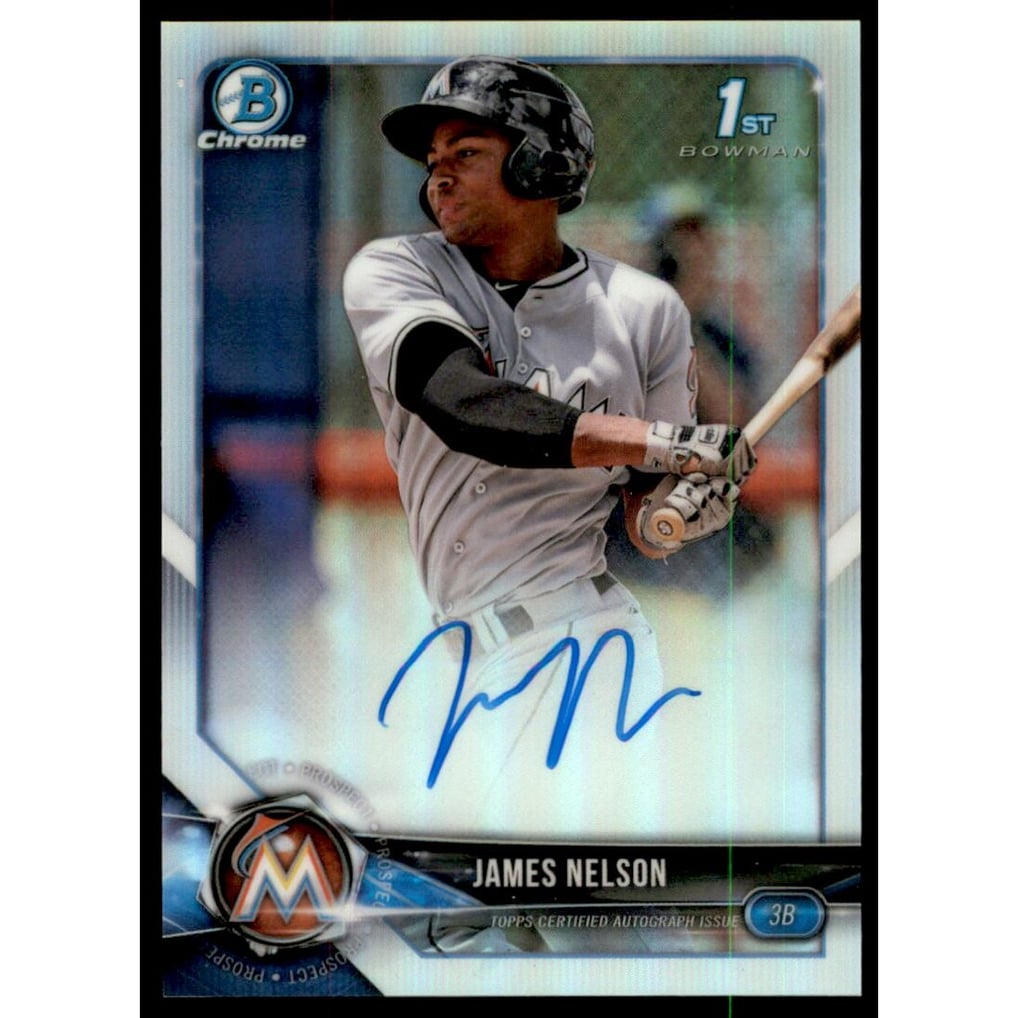 2018 Bowman Chrome Prospect Autographs Refractors #CPAJN James Nelson