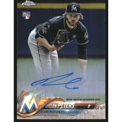 2018 Topps Chrome Rookie Autographs Refractors #RADP Dillon Peters