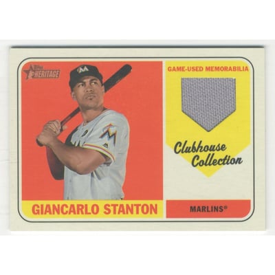 2018 Topps Heritage Clubhouse Collection Relics #CCRGST Giancarlo Stanton