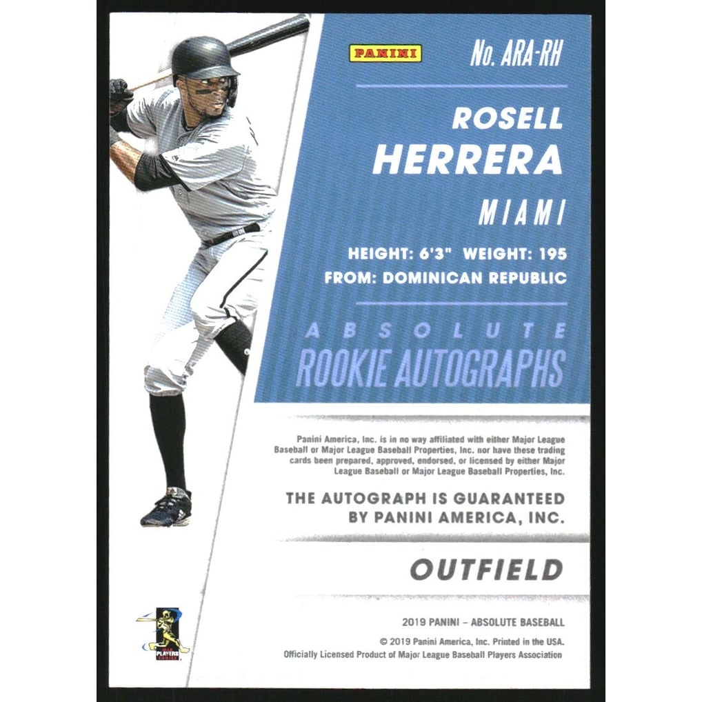 2019 Absolute Rookie Autographs #12 Rosell Herrera