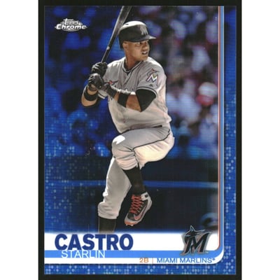 2019 Topps Chrome Blue Refractors #171 Starlin Castro
