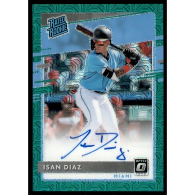 2020 Donruss Optic Rated Rookies Signatures Green Mojo #16 Isan Diaz/99