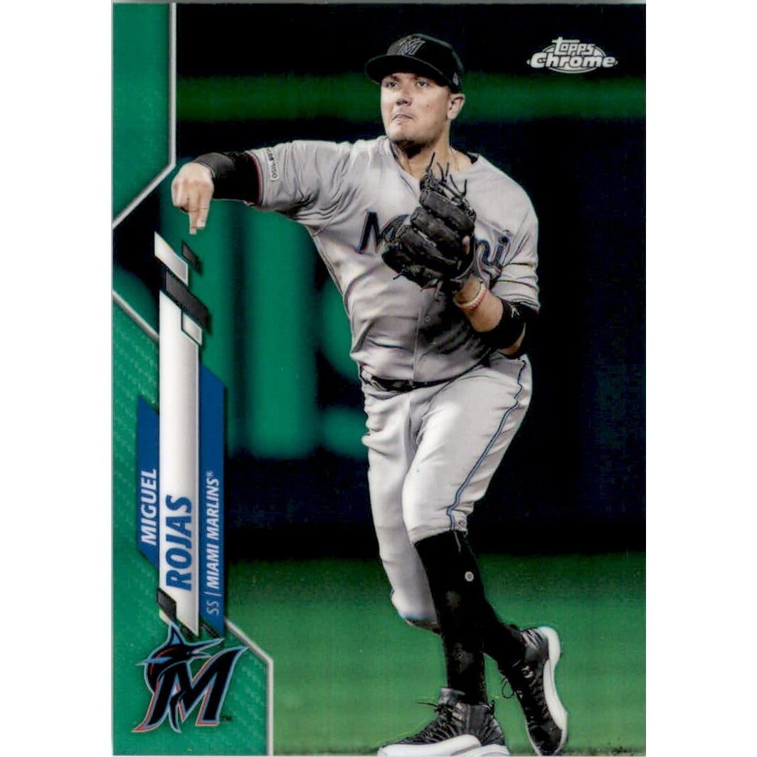 2020 Topps Chrome Green Refractors #105 Miguel Rojas