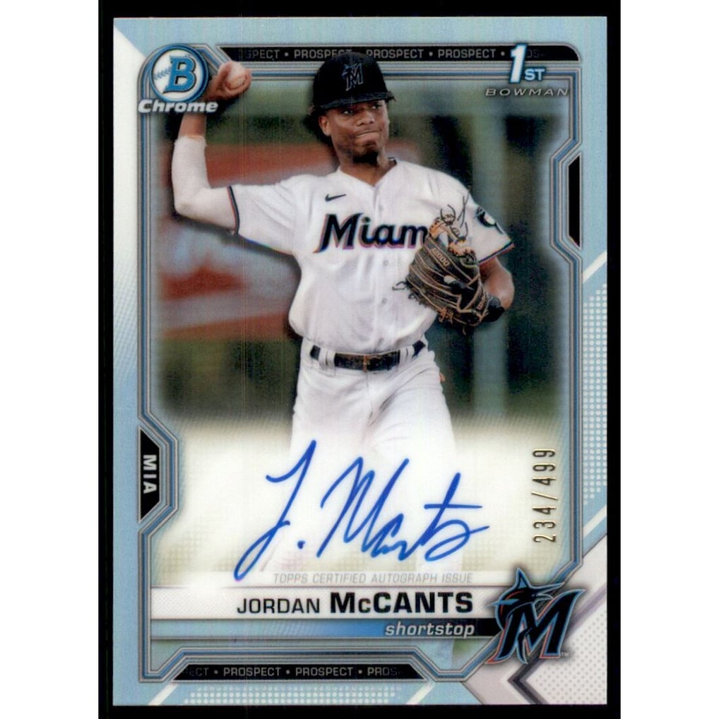 2021 Bowman Chrome Draft Autographs Refractors #CDAJMC Jordan McCants
