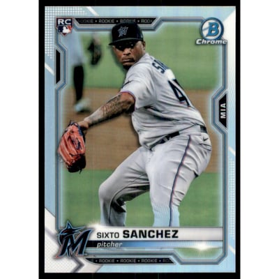 2021 Bowman Chrome Rookie Image Variations #78 Sixto Sanchez/grey jsy