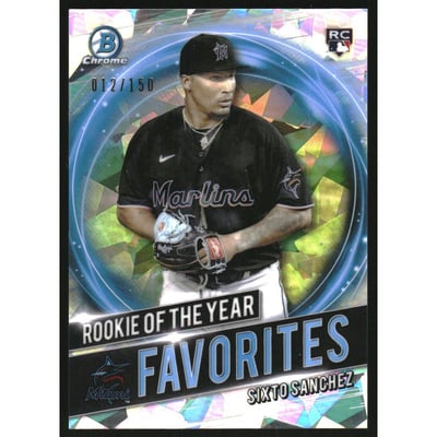 2021 Bowman Chrome Rookie of the Year Favorites Atomic Refractors #RRYSS Sixto Sanchez