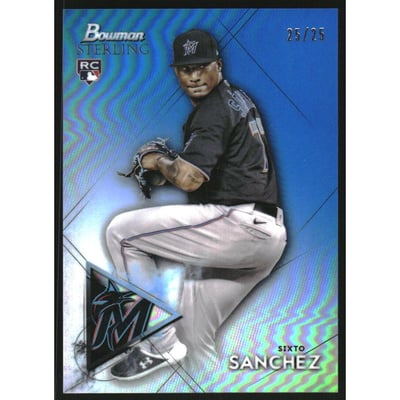 2021 Bowman Sterling Rookies Blue Refractors #BSR89 Sixto Sanchez