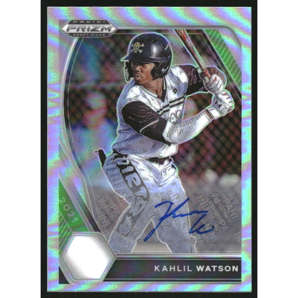 2021 Panini Prizm Draft Picks Base Autographs Prizms Silver #16 Kahlil Watson