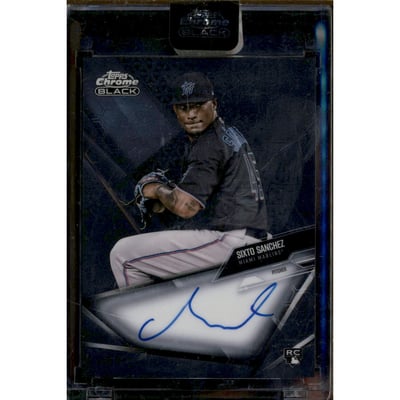 2021 Topps Chrome Black Autographs #CBASS Sixto Sanchez