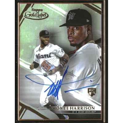 2021 Topps Gold Label Framed Autographs #FAMH Monte Harrison