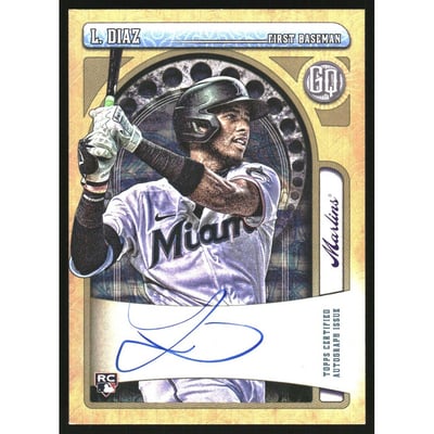 2021 Topps Gypsy Queen Autographs Team Script Font Swap #GQALD Lewin Diaz