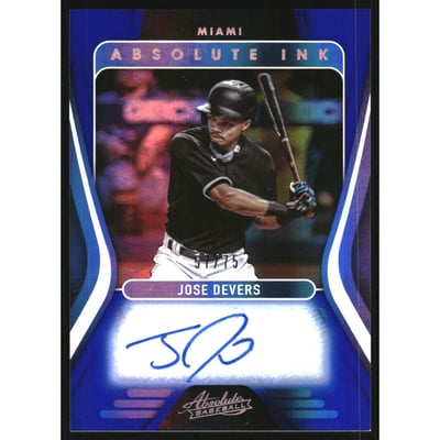 2022 Absolute Absolute Ink Spectrum Blue #2 Jose Devers/75