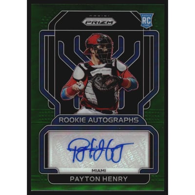 2022 Panini Prizm Rookie Autographs Prizms Green #76 Payton Henry