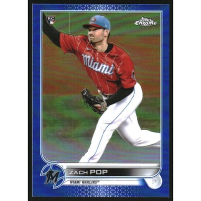 2022 Topps Chrome Blue Refractors #41 Zach Pop