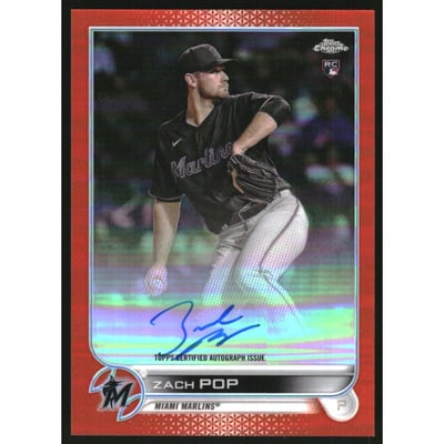2022 Topps Chrome Rookie Autographs Orange Refractors #RAZP Zach Pop