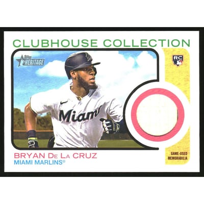 2022 Topps Heritage Clubhouse Collection Relics #CCRBD Bryan De La Cruz HN