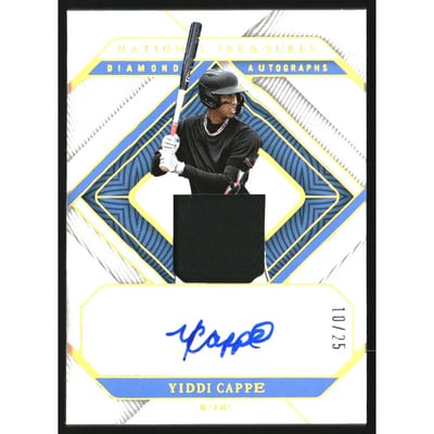 2023 Panini National Treasures Diamond Autograph Patches Holo Gold #13 Yiddi Cappe