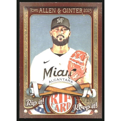 2023 Topps Allen and Ginter Rip Cards Ripped #RCSA Sandy Alcantara