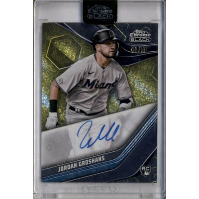2023 Topps Chrome Black Autographs Gold Refractors #CBAJG Jordan Groshans