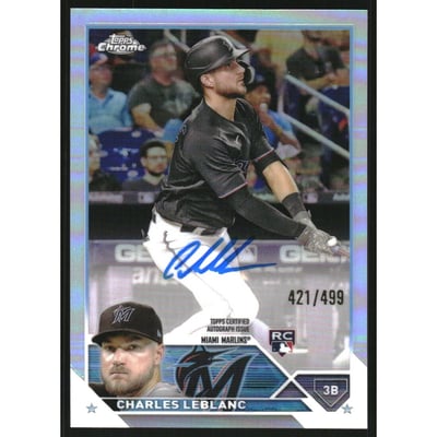 2023 Topps Chrome Update Rookie Autographs Refractors #RACL Charles Leblanc