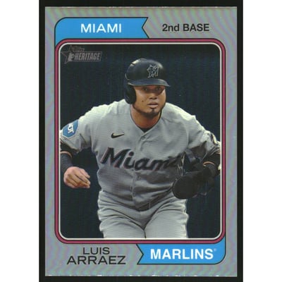 2023 Topps Heritage Chrome Refractors #615 Luis Arraez