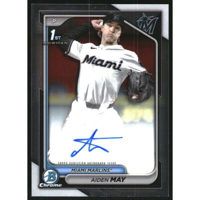 2024 Bowman Chrome Draft Autographs #CPAAM Aiden May