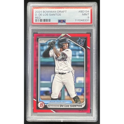 2024 Bowman Draft Red #BD-134 Deyvison De Los Santos /5 PSA 9
