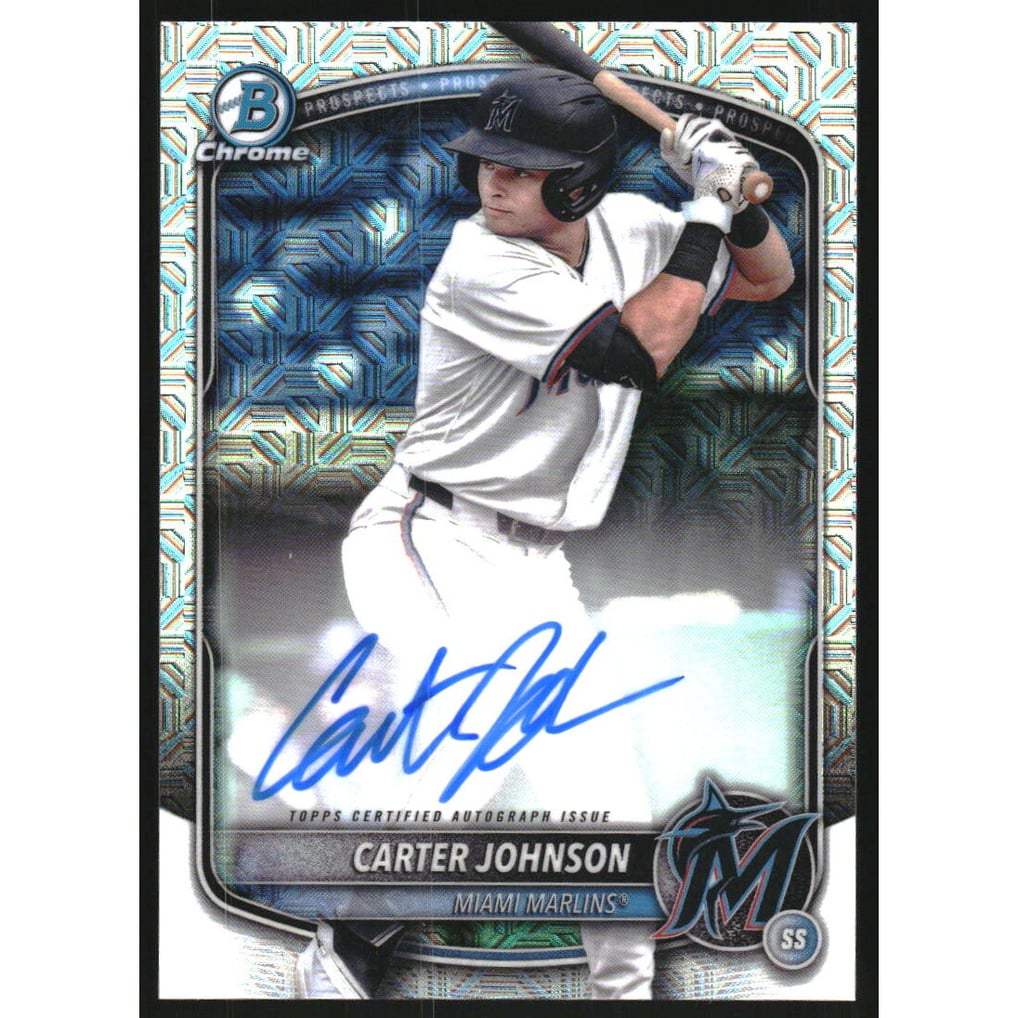 2025 Bowman Chrome Mega Box Prospect Autographs #BMACJ Carter Johnson
