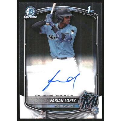 2025 Bowman Chrome Prospect Autographs #CPAFL Fabian Lopez