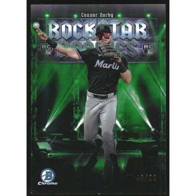 2025 Bowman Chrome Rockstar Rookies Green Refractors #RR13 Connor Norby