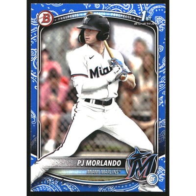 2025 Bowman Prospects Blue Pattern #BP91 PJ Morlando