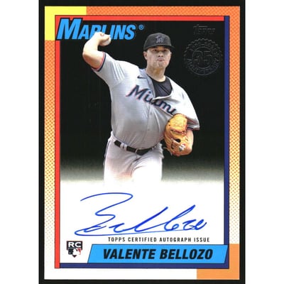 2025 Topps '90 Topps Autographs Black #90AVB Valente Bellozo