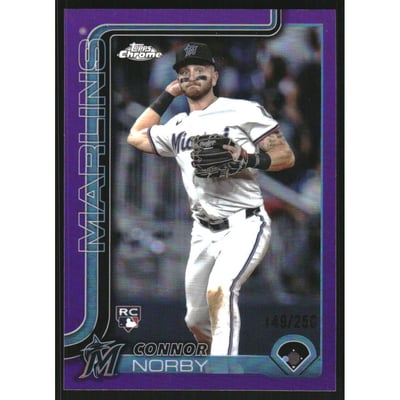 2025 Topps Chrome Purple Refractors #199 Connor Norby