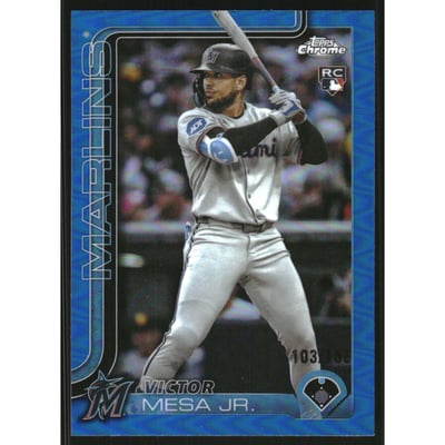 2025 Topps Chrome Update Blue Refractors #USC4 Victor Mesa Jr.