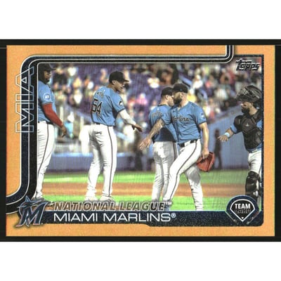 2025 Topps Gold Rainbow Foil #340 Miami Marlins