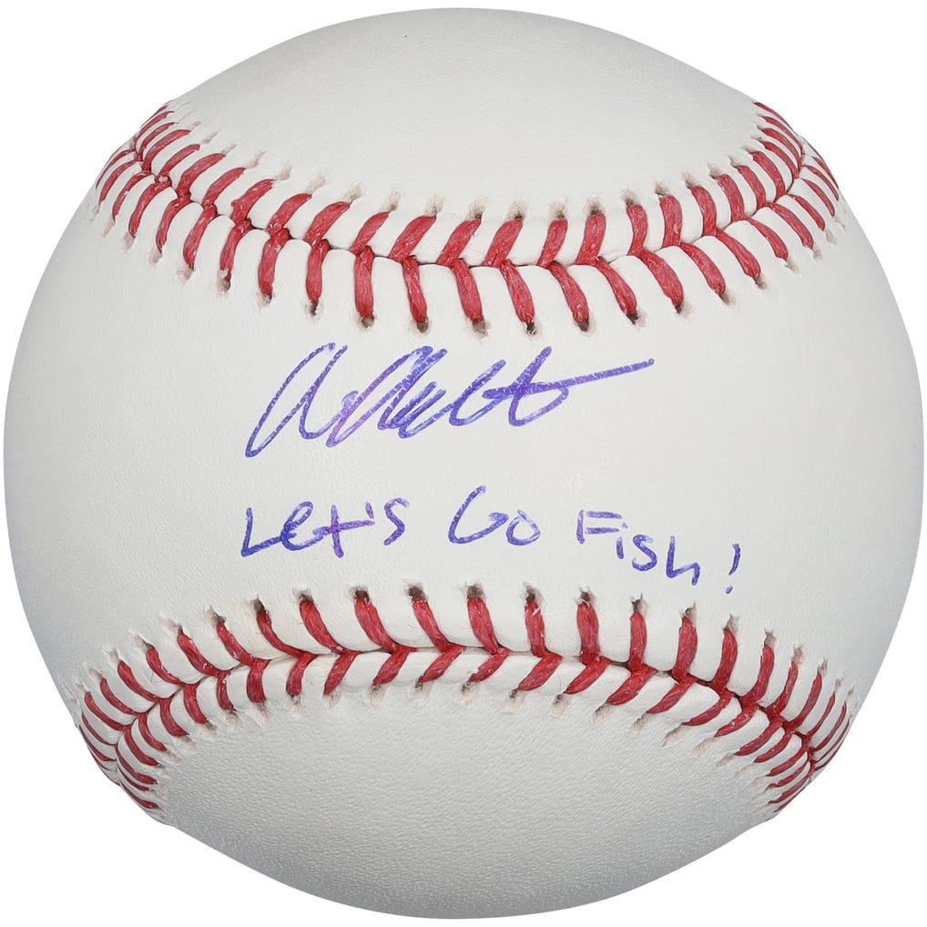 Aiva Arquette Miami Marlins Autographed Fanatics Authentic Baseball with "Let's Go Fish" Inscription