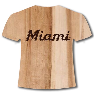 Miami Marlins Baseball BBQ Jersey Style Cutting Board