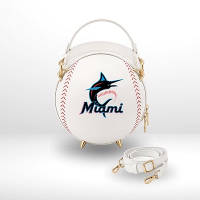 Miami Marlins by Jill Martin Baseball Crossbody Fan Bag