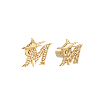 Miami Marlins by Jill Martin Glam Day Post Back Earrings
