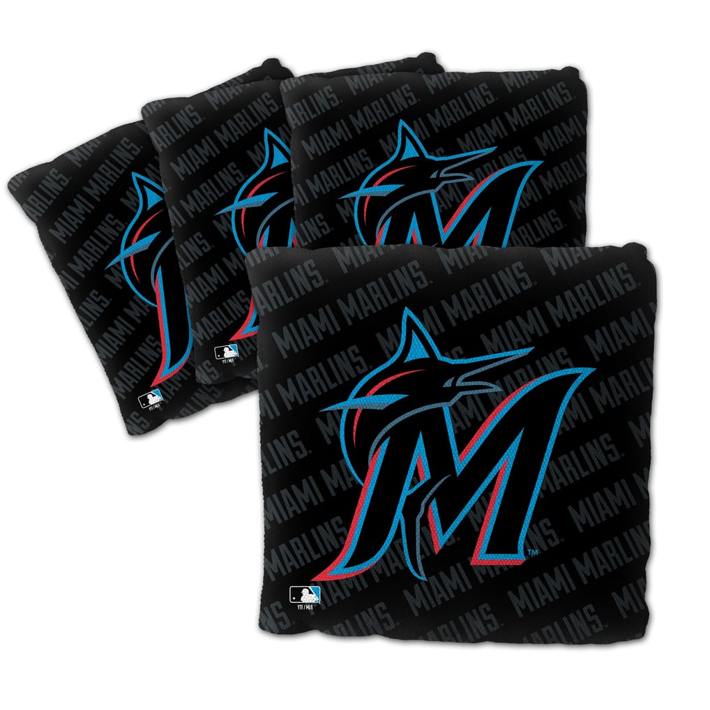 Miami Marlins Fanpoint Four-Piece Cornhole Bag Set