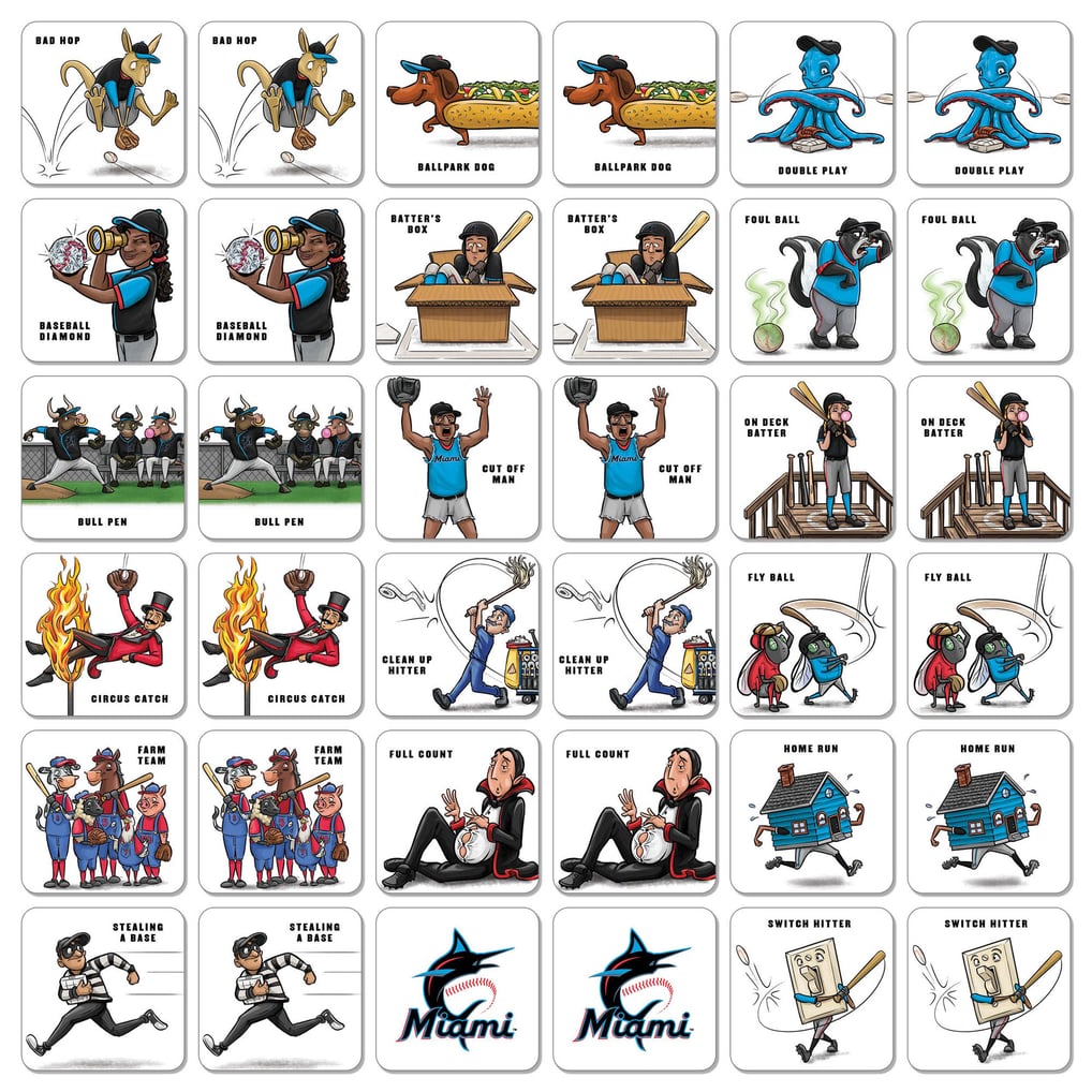 Miami Marlins Fanpoint Licensed Memory Match Game