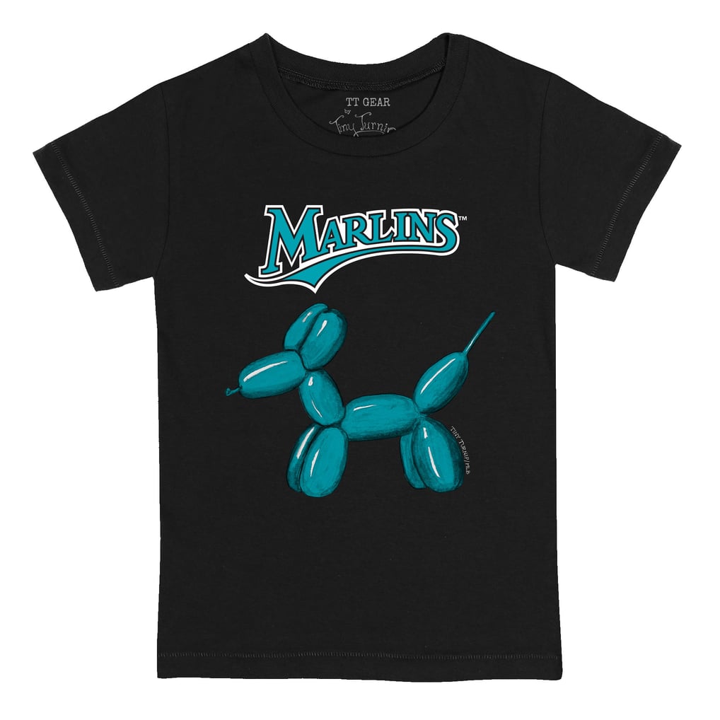 Miami Marlins Tiny Turnip Infant Balloon Dog T-Shirt - Black