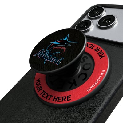 Miami Marlins Keyscaper Personalized PopSockets Magnetic Phone Grip & Stand