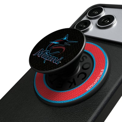 Miami Marlins Keyscaper PopSockets Magnetic Phone Grip & Stand