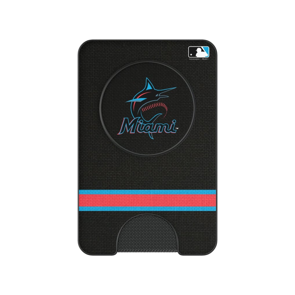 Miami Marlins Keyscaper Stripe PopSockets Magnetic Wallet